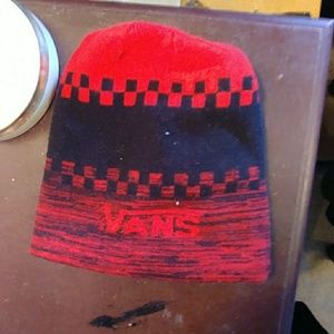 Vans red & black  beanie